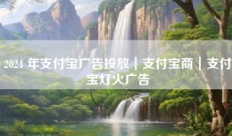 2024 年支付宝广告投放｜支付宝商｜支付宝灯火广告